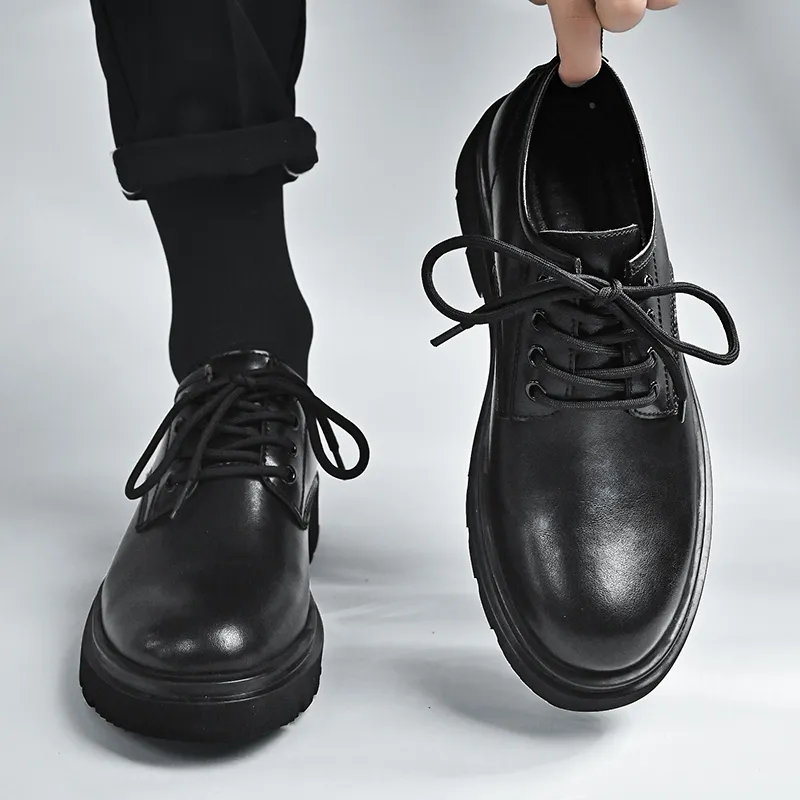 King Jinmai Dress Shoes Men's Black-7