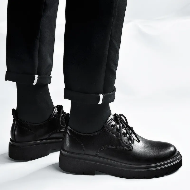 King Jinmai Dress Shoes Men's Black-4