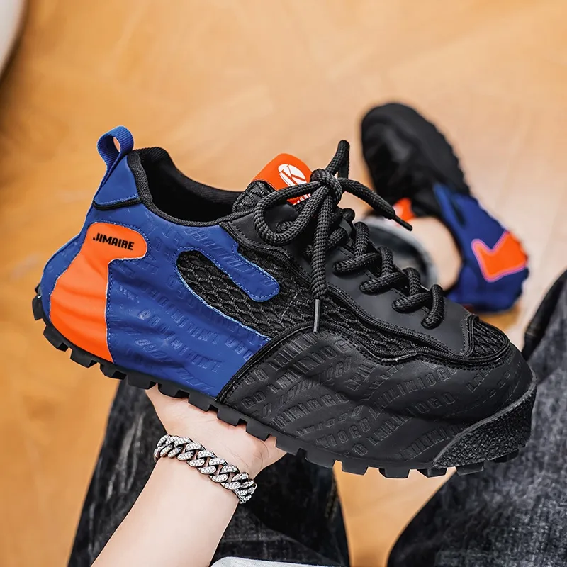 King Jinmai Slip Resistant, Abrasion Resistant, Breathable, Height Increasing Low Top Chunky Sneakers Men's-6