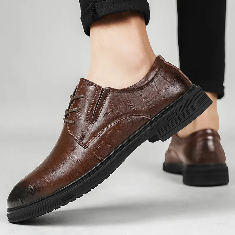 King Jinmai Dress Shoes Men's Black-13