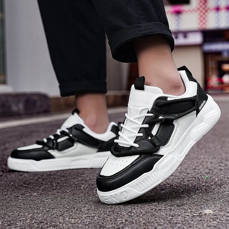 King Jinmai Slip Resistant Water Resistant Wear Resistant Height Increasing Low Top Skateboard Shoes Men's-11