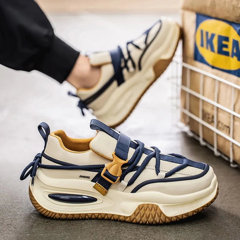King Jinmai Breathable Low Top Chunky Sneakers Men's-9