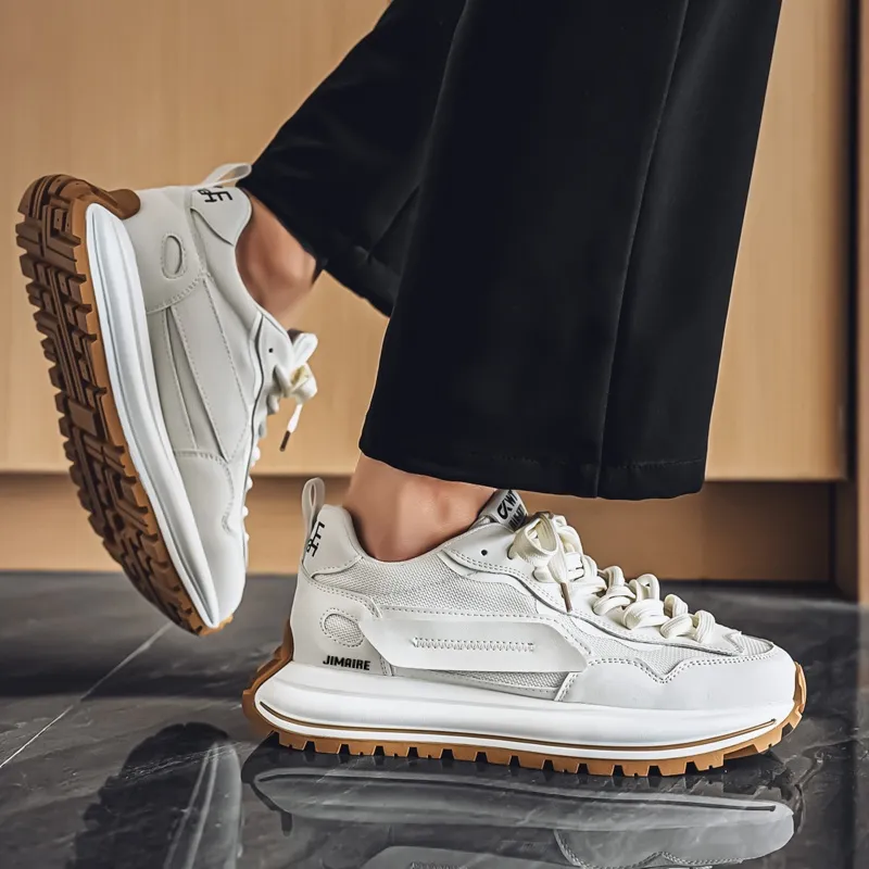 King Jinmai Abrasion Resistant Height Increasing Low Top Casual Shoes Men's-11