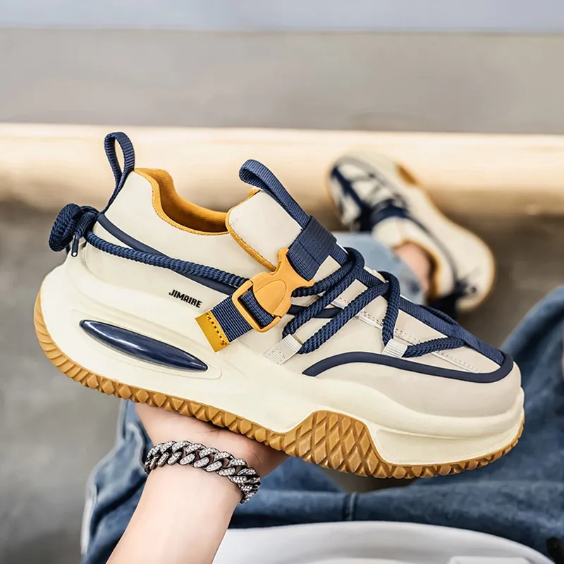 King Jinmai Breathable Low Top Chunky Sneakers Men's-10