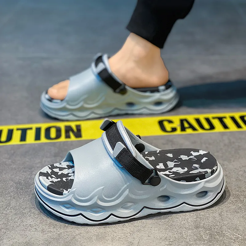 King Jinmai EVA Graffiti Slide Slippers Men's-9