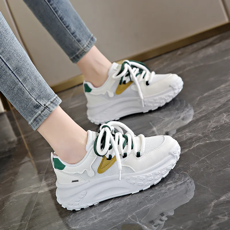 King Jinmai Slip Resistant Breathable Low Top Chunky Sneakers Women's-6