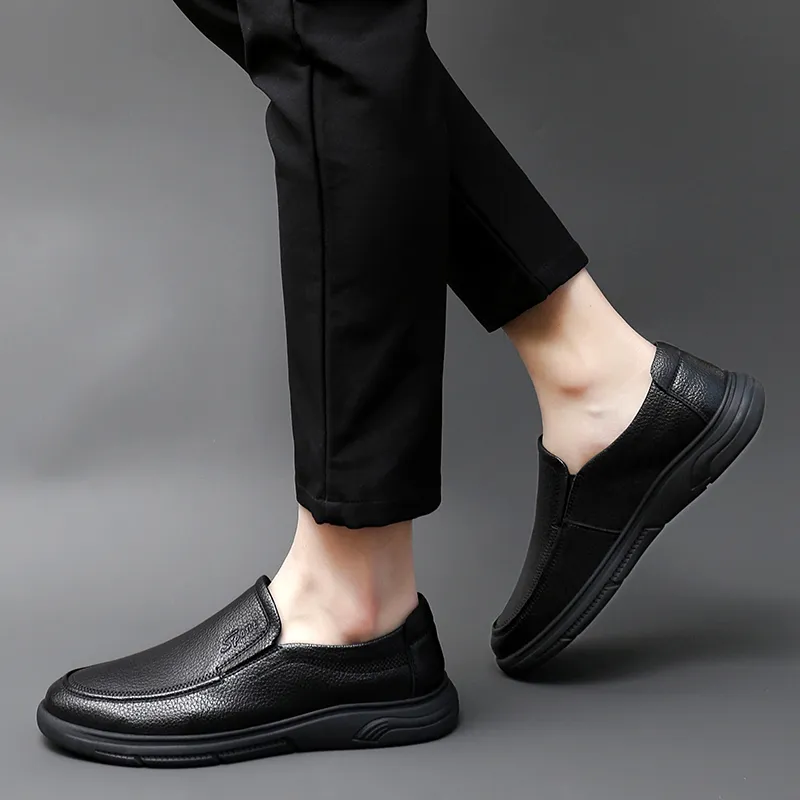 King Jinmai Casual Shoes Driving Shoes Comfortable Lightweight Men's Shoes Men's Black-10