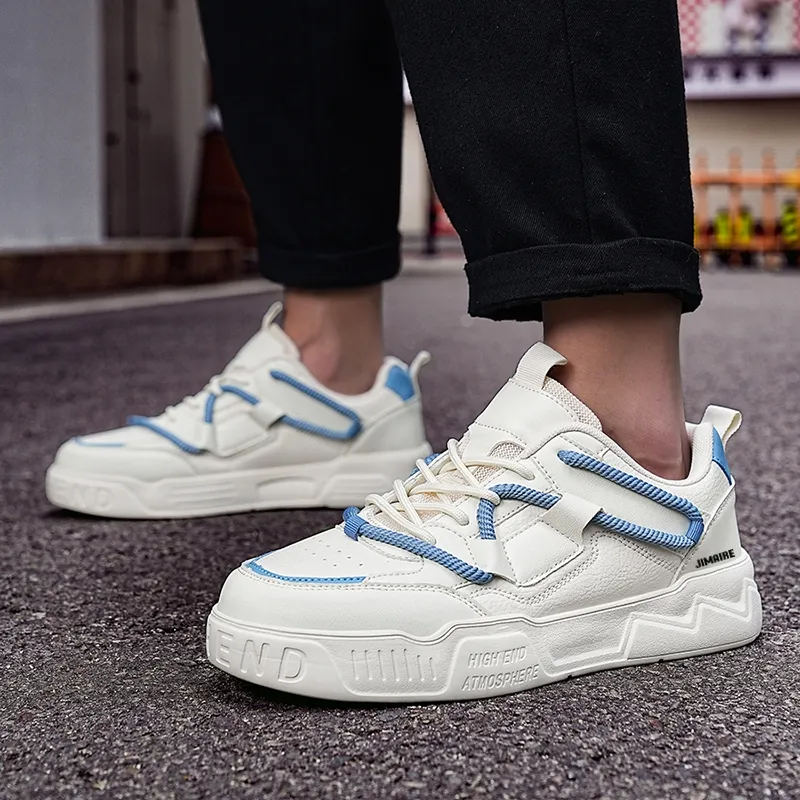 King Jinmai Slip Resistant Water Resistant Wear Resistant Height Increasing Low Top Skateboard Shoes Men's-1