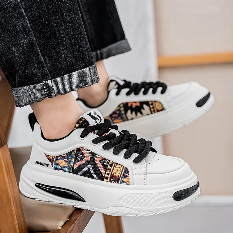 King Jinmai Anti Slip And Wear Resistant Height Increasing Low Top Skateboard Shoes Men's-1