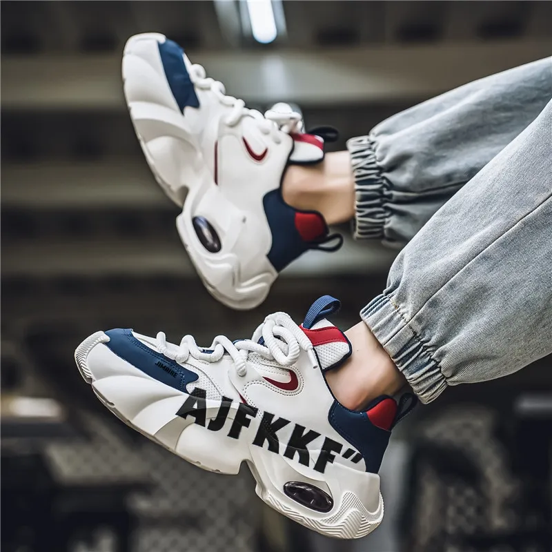 King Jinmai Anti Slip And Wear Resistant Height Increasing Low Top Chunky Sneakers Men's-3