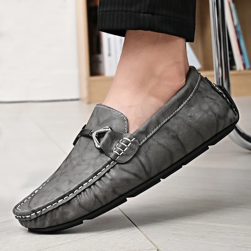 King Jinmai Men's Casual Shoes Men Low Top Black, Gray, Brown-14