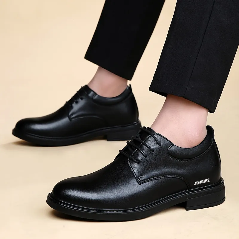 King Jinmai Men's Casual Shoes Men Mid Top Black-1