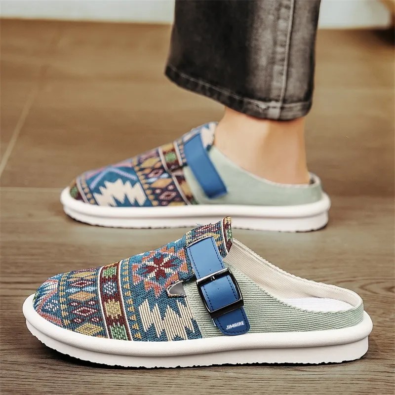 King Jinmai Slip Resistant Closed Toe Slippers Men's-3
