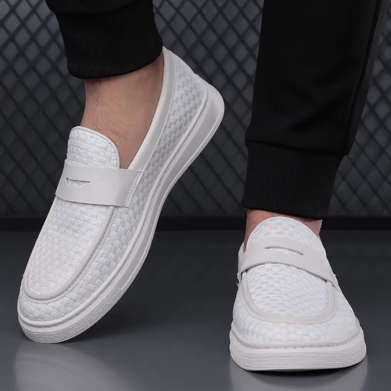 King Jinmai Men's Casual Shoes Men Low Top Black/White-8