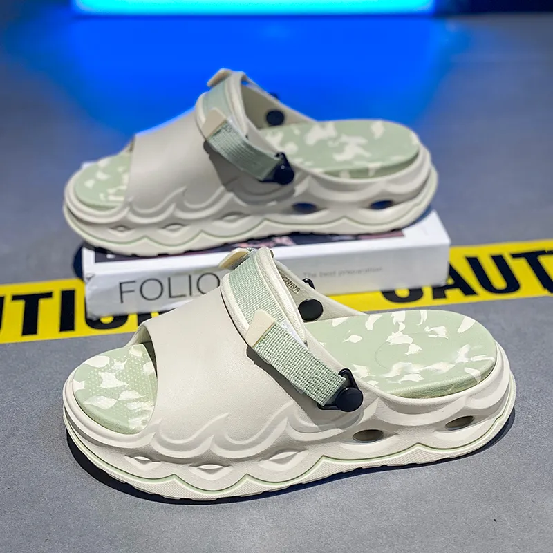 King Jinmai EVA Graffiti Slide Slippers Men's-18