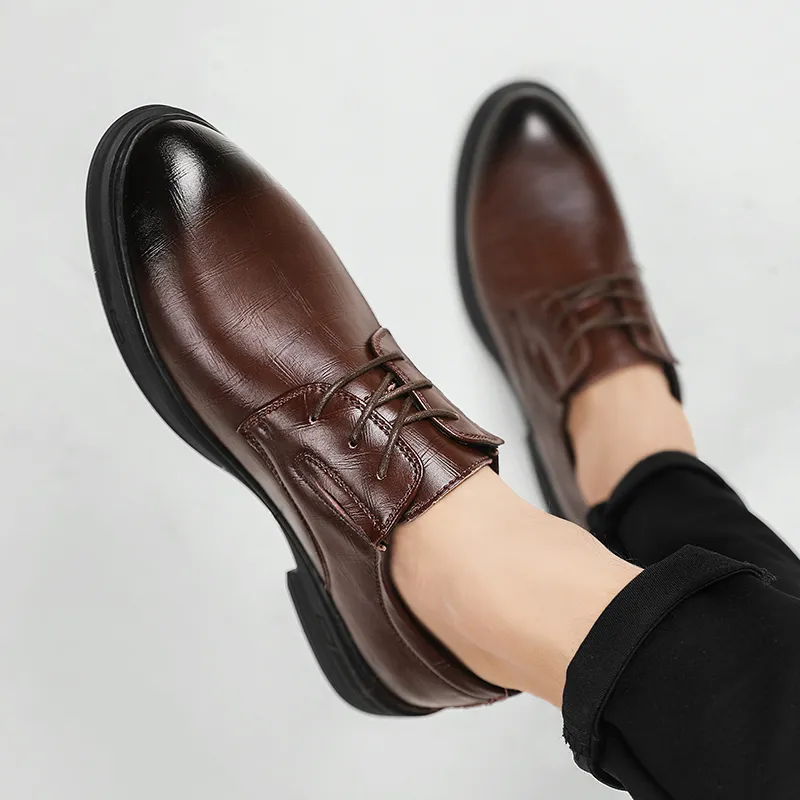 King Jinmai Dress Shoes Men's Black-16