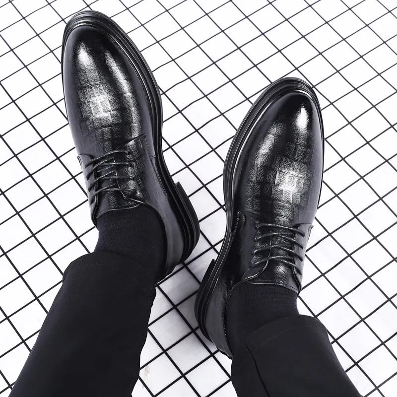 King Jinmai Dress Shoes Men Black-2