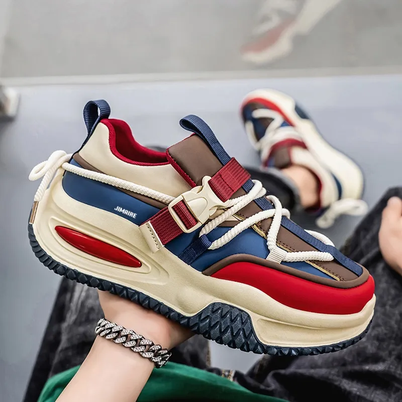 King Jinmai Breathable Low Top Chunky Sneakers Men's-4