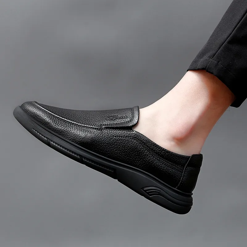 King Jinmai Casual Shoes Driving Shoes Comfortable Lightweight Men's Shoes Men's Black-11