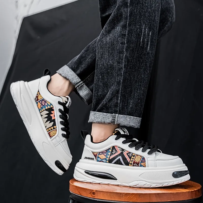 King Jinmai Anti Slip And Wear Resistant Height Increasing Low Top Skateboard Shoes Men's-3