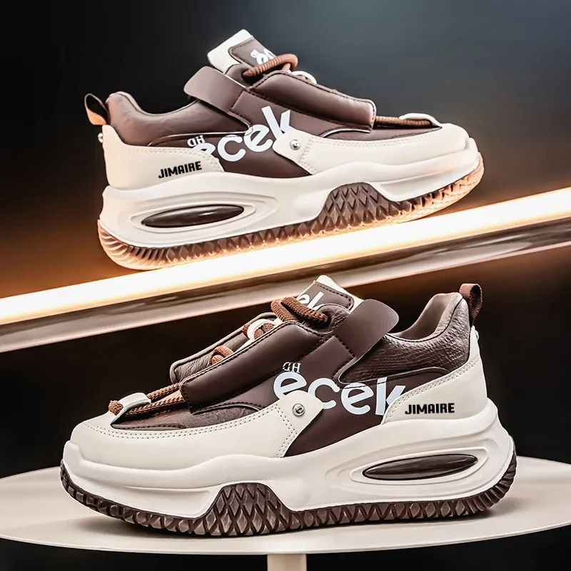 King Jinmai Anti Slip And Wear Resistant Height Increasing Low Top Chunky Sneakers Men's-6