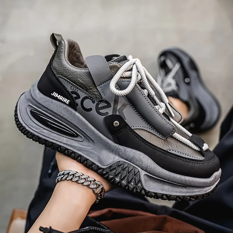 King Jinmai Anti Slip And Wear Resistant Height Increasing Low Top Chunky Sneakers Men's-13