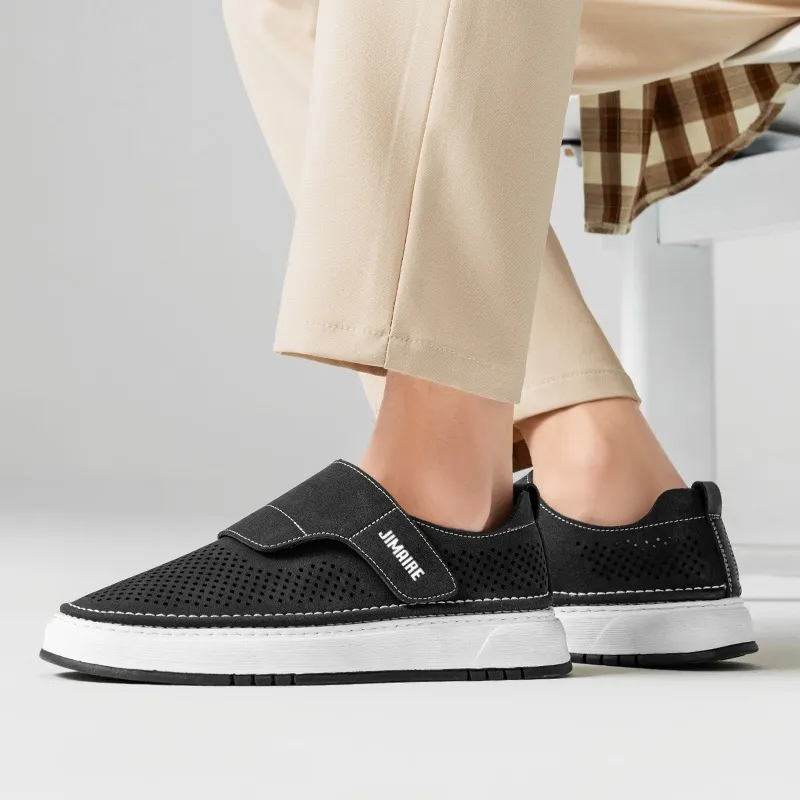 King Jinmai Breathable And Lightweight Low Top Casual Shoes Men's Black-5