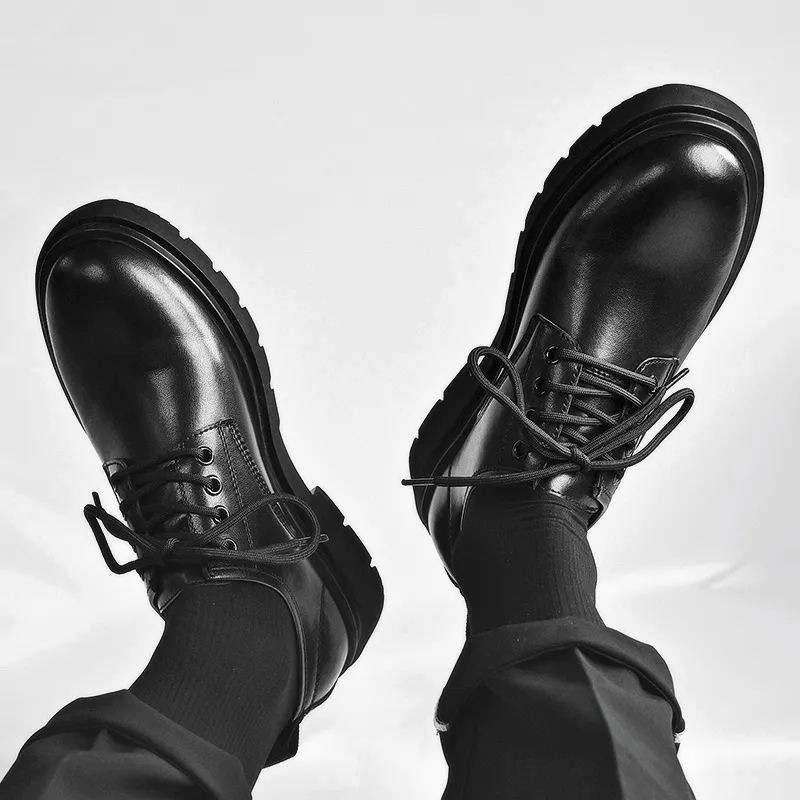 King Jinmai Dress Shoes Men's Black-6