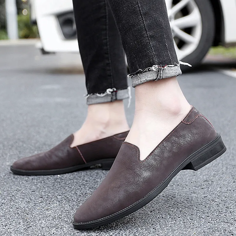 King Jinmai Men's Casual Shoes Men Low Top Black, Brown, Sand-18