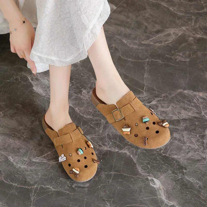King Jinmai Rubber Sole Closed Toe Slippers Women's-2