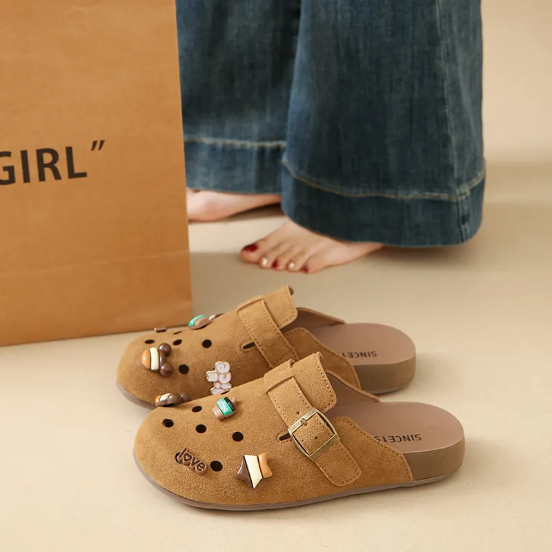 King Jinmai Rubber Sole Closed Toe Slippers Women's-3