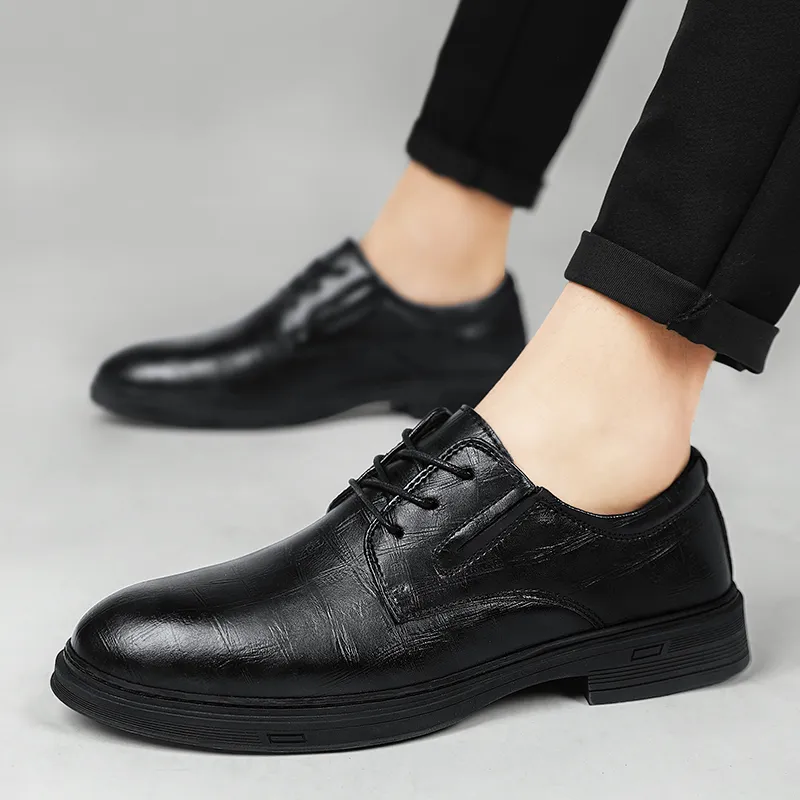 King Jinmai Dress Shoes Men's Black-3