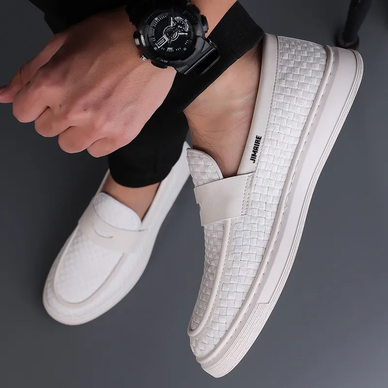 King Jinmai Men's Casual Shoes Men Low Top Black/White-9