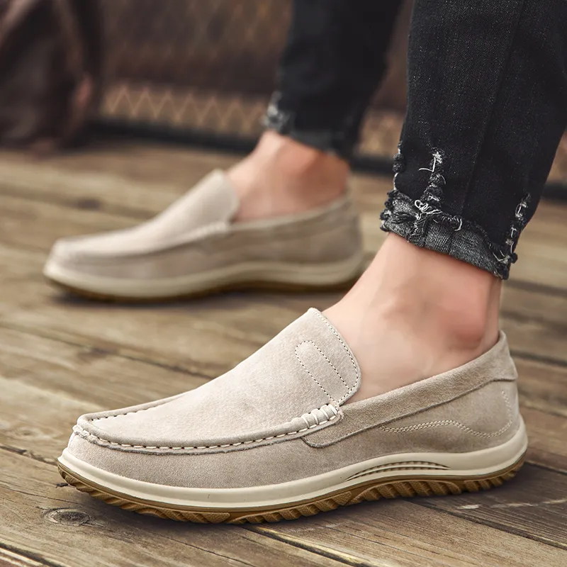 King Jinmai Men's Casual Shoes Men Low Top Gray/Sand-18