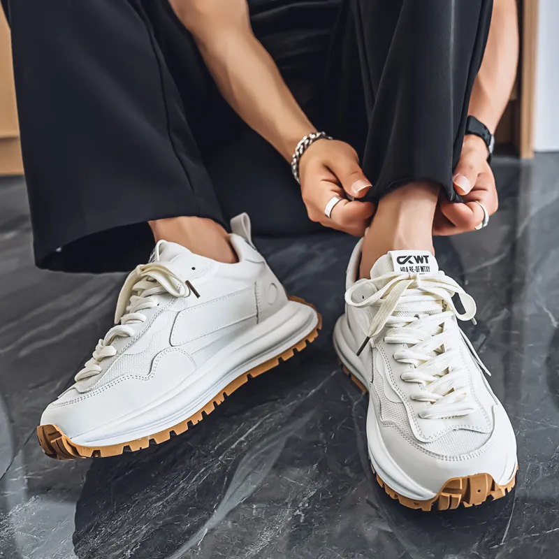 King Jinmai Abrasion Resistant Height Increasing Low Top Casual Shoes Men's-14