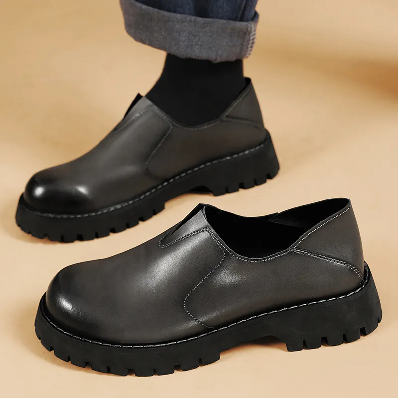 King Jinmai Men's Casual Shoes Men Low Top Black, Gray-17