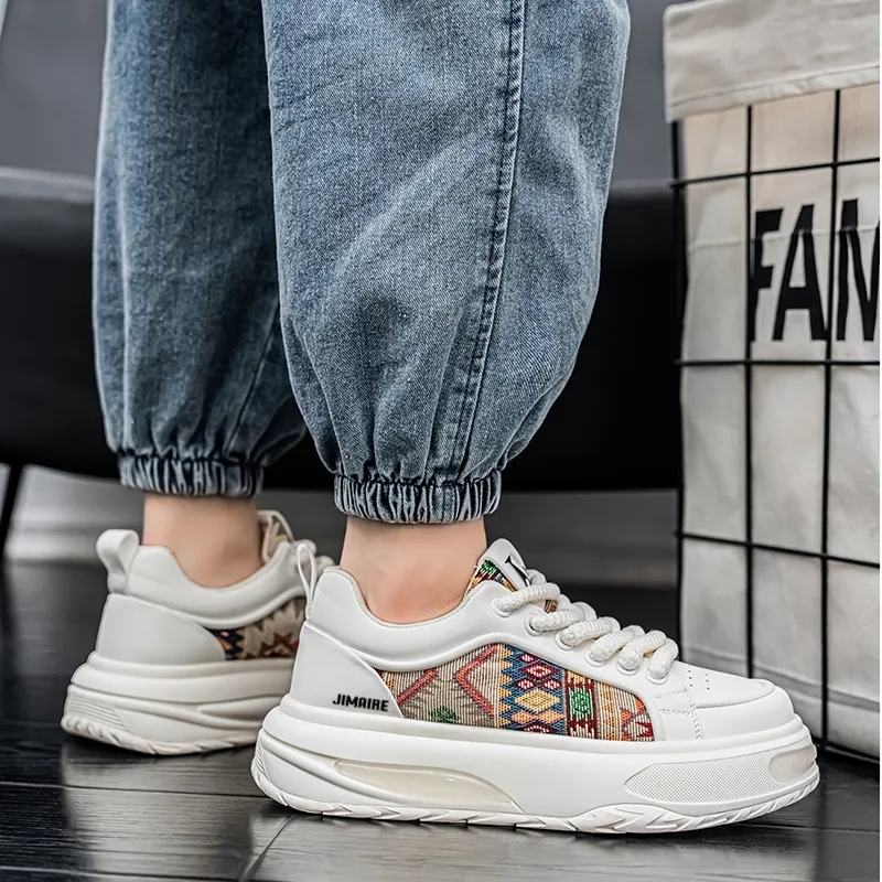 King Jinmai Anti Slip And Wear Resistant Height Increasing Low Top Skateboard Shoes Men's-11