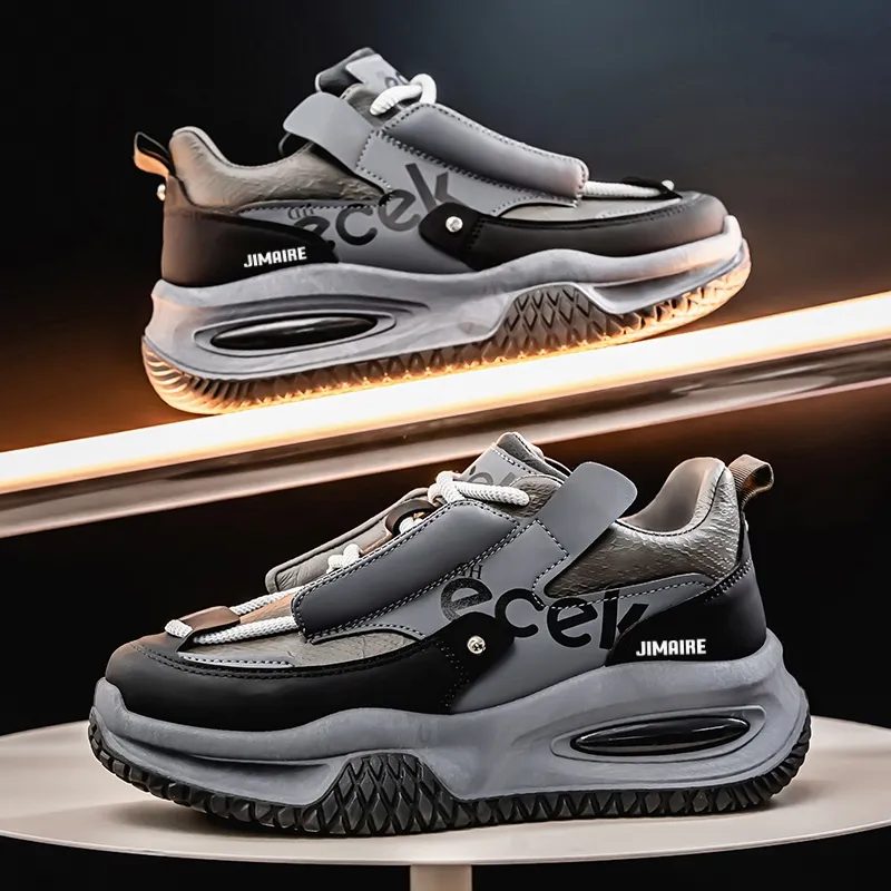 King Jinmai Anti Slip And Wear Resistant Height Increasing Low Top Chunky Sneakers Men's-11