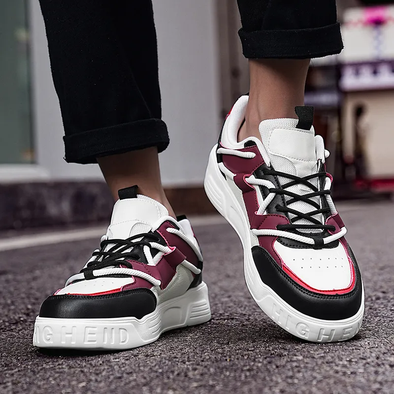 King Jinmai Slip Resistant Water Resistant Wear Resistant Height Increasing Low Top Skateboard Shoes Men's-9