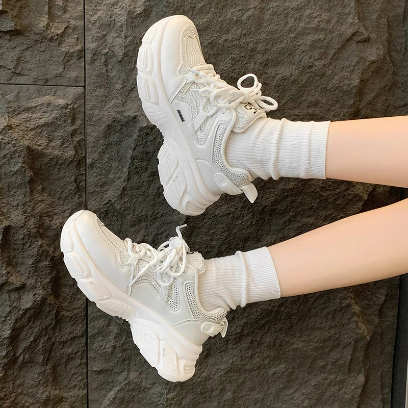 King Jinmai Breathable Coverage Low Top Chunky Sneakers Women's-11