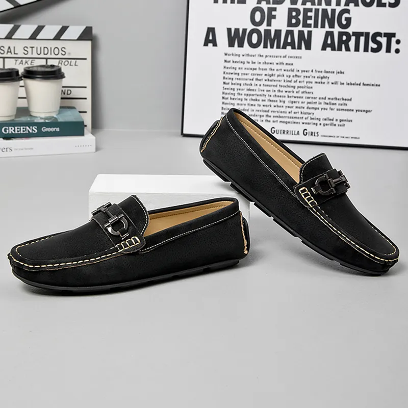 King Jinmai Men's Casual Shoes Men Low Top Black/Brown/Ecru-2