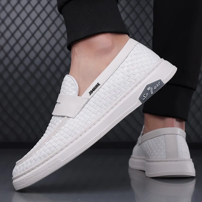 King Jinmai Men's Casual Shoes Men Low Top Black/White-7