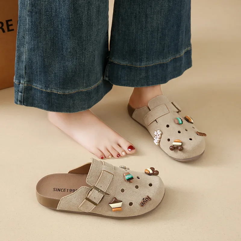 King Jinmai Rubber Sole Closed Toe Slippers Women's-8