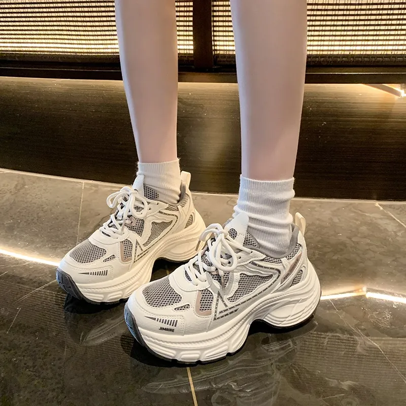 King Jinmai Breathable Low Top Chunky Sneakers Women's-2