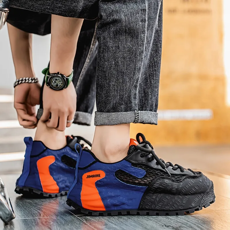 King Jinmai Slip Resistant, Abrasion Resistant, Breathable, Height Increasing Low Top Chunky Sneakers Men's-7