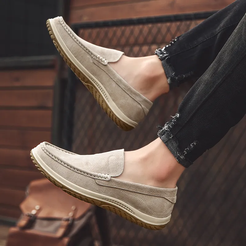 King Jinmai Men's Casual Shoes Men Low Top Gray/Sand-19