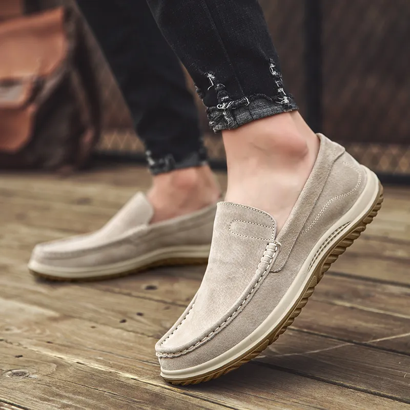 King Jinmai Men's Casual Shoes Men Low Top Gray/Sand-14