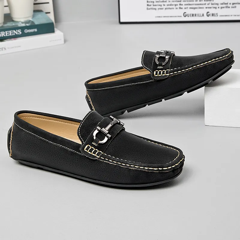 King Jinmai Men's Casual Shoes Men Low Top Black/Brown/Ecru-1
