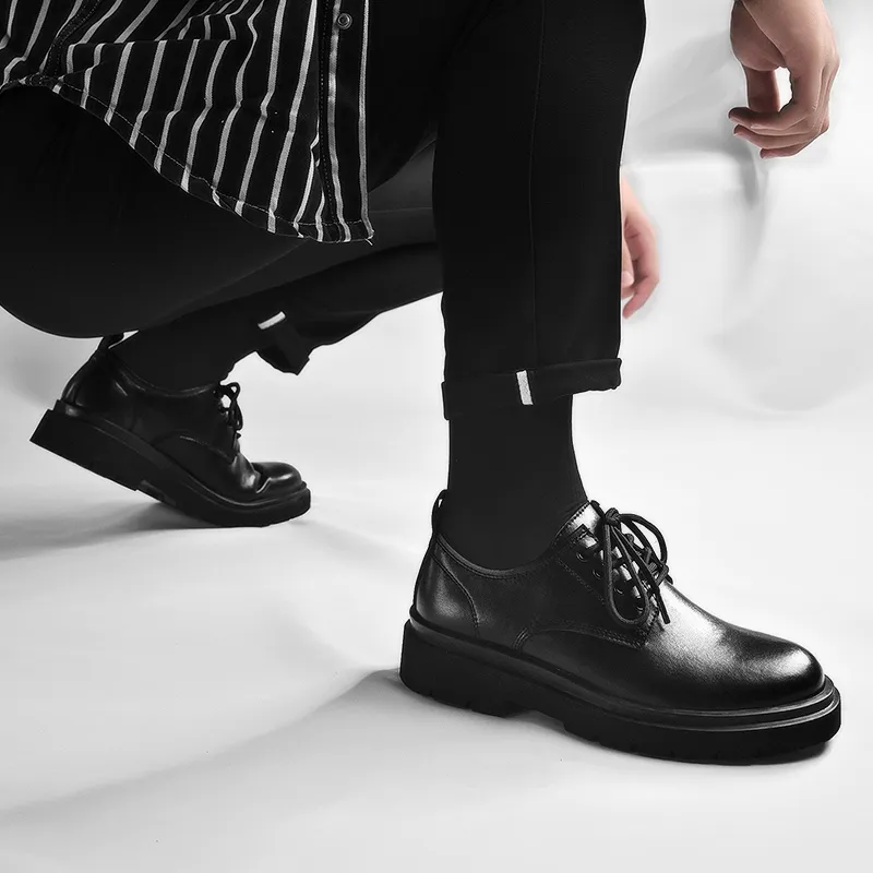 King Jinmai Dress Shoes Men's Black-5