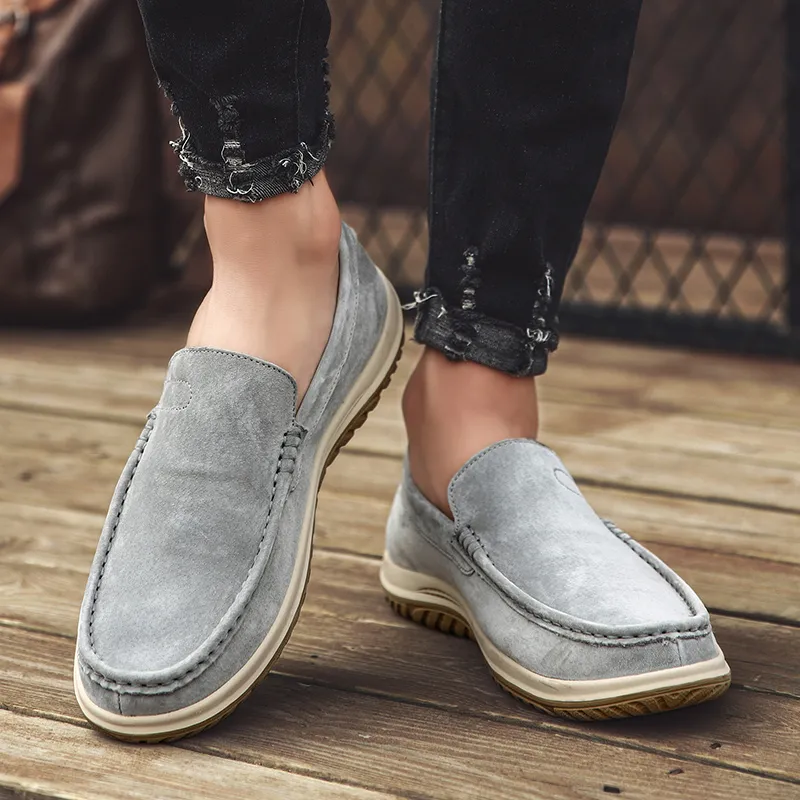 King Jinmai Men's Casual Shoes Men Low Top Gray/Sand-5
